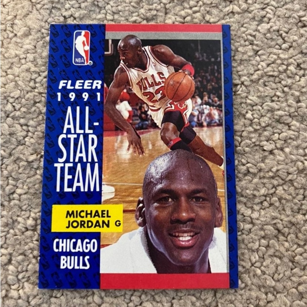 Fleer Michael Jordan 1991 All Star Team Card